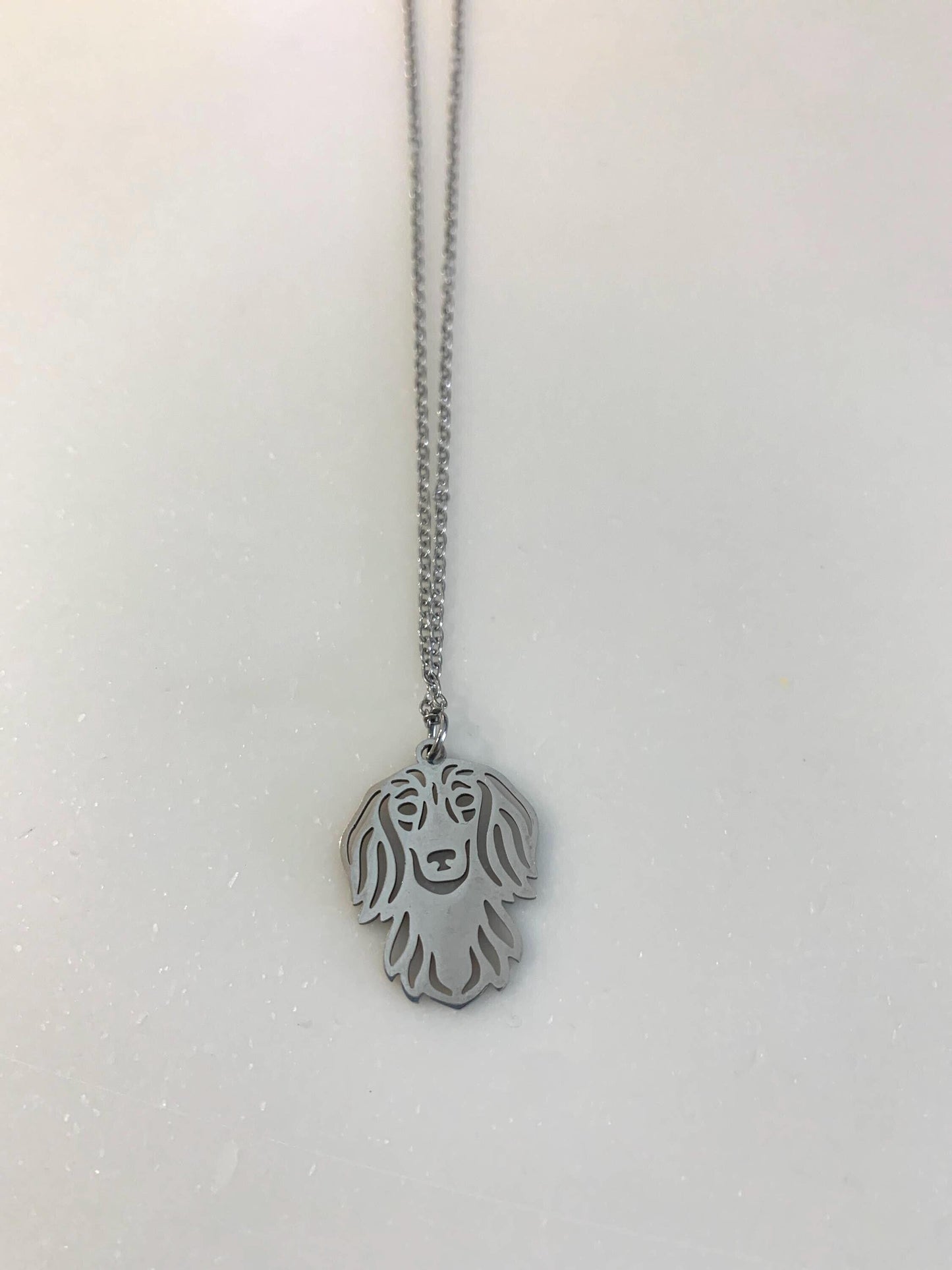 Sausage Dog keyring / Daschund necklace and keyring gift set