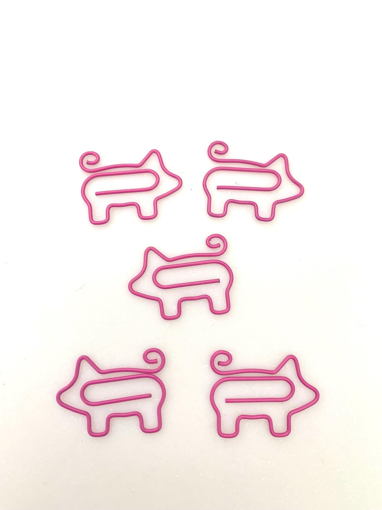 Pink pig Paperclips / cute pig stationery