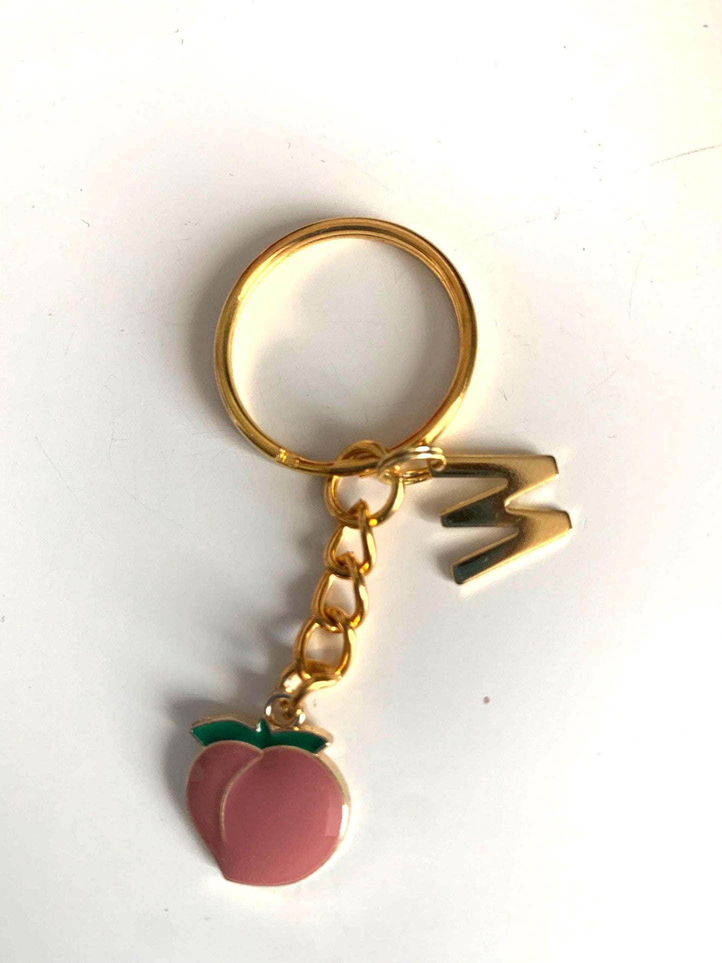 Personalised Peach keyring