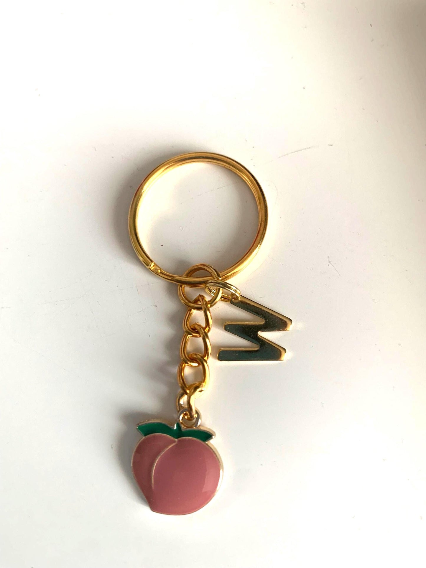 Personalised Peach keyring