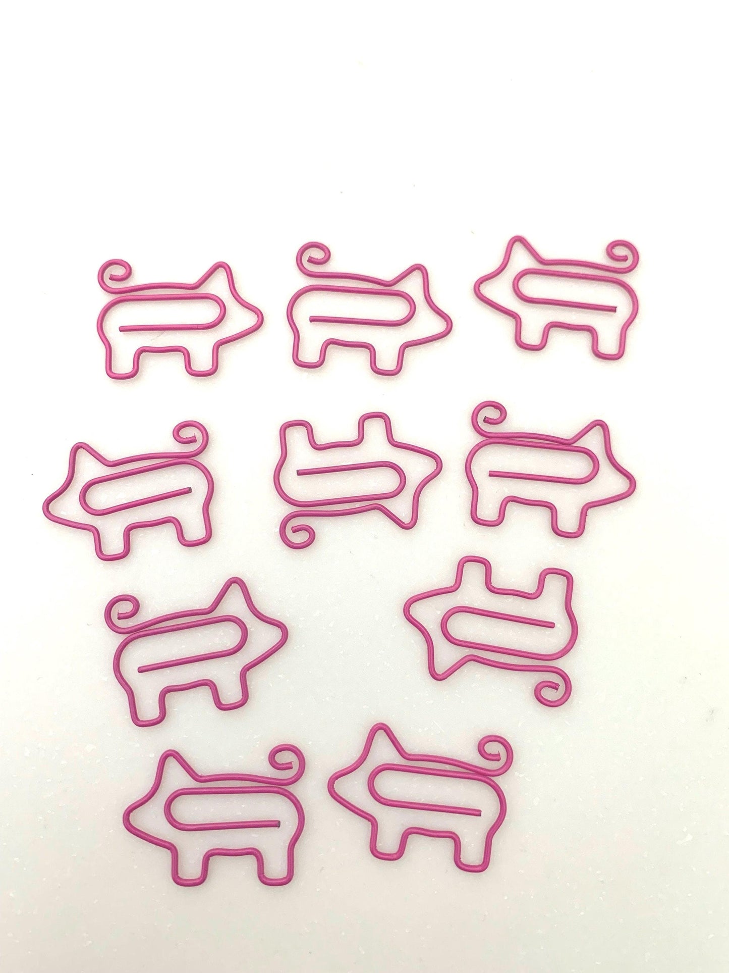 Pink pig Paperclips / cute pig stationery