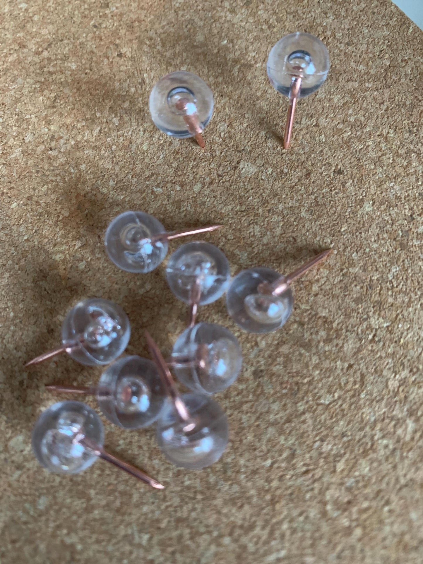 Rose gold transparent Ball Push Pins