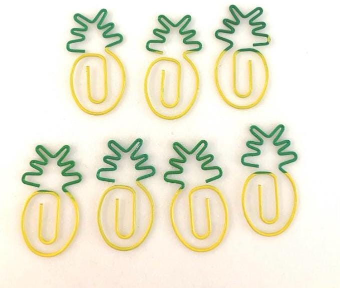 Pineapple Paperclips / Hawaii theme - cute Paperclips / stationery journal planner