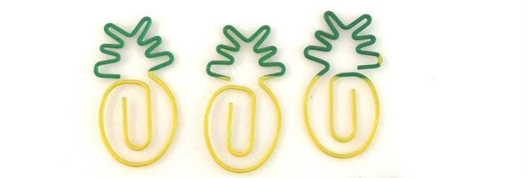 Pineapple Paperclips / Hawaii theme - cute Paperclips / stationery journal planner
