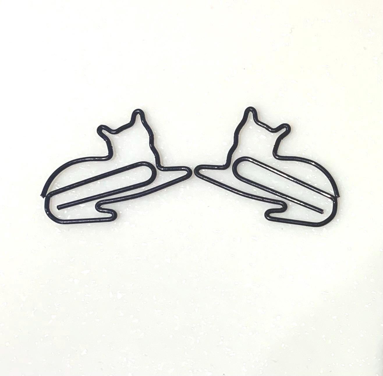 Black cat stationery Paperclips / stocking fillers / back to school / Journal planner accessories