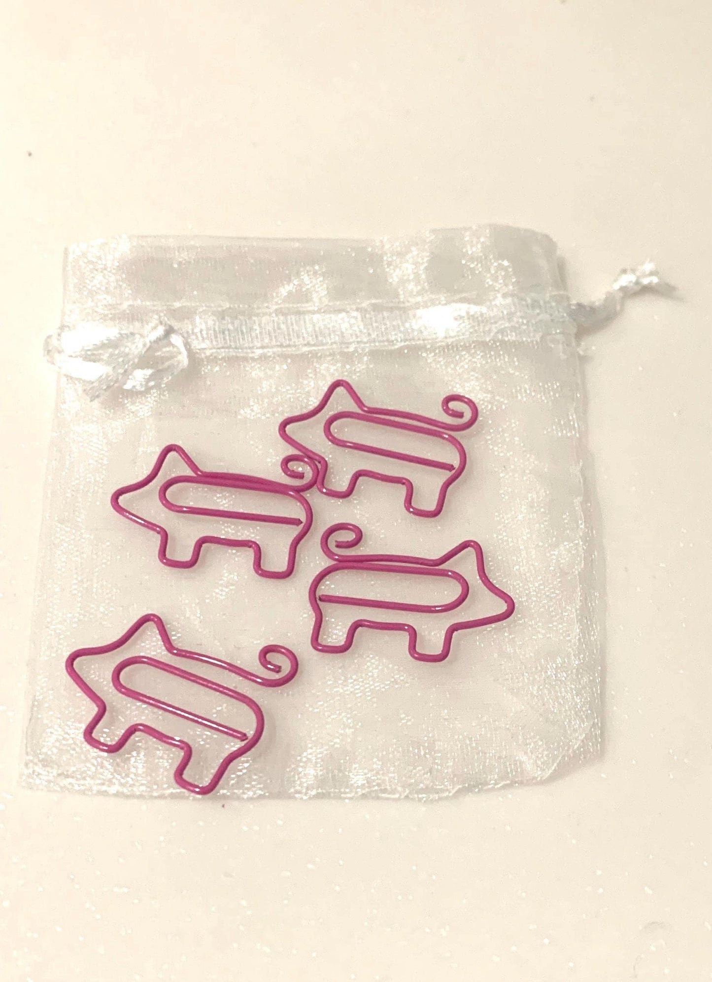 Pink pig Paperclips / cute pig stationery