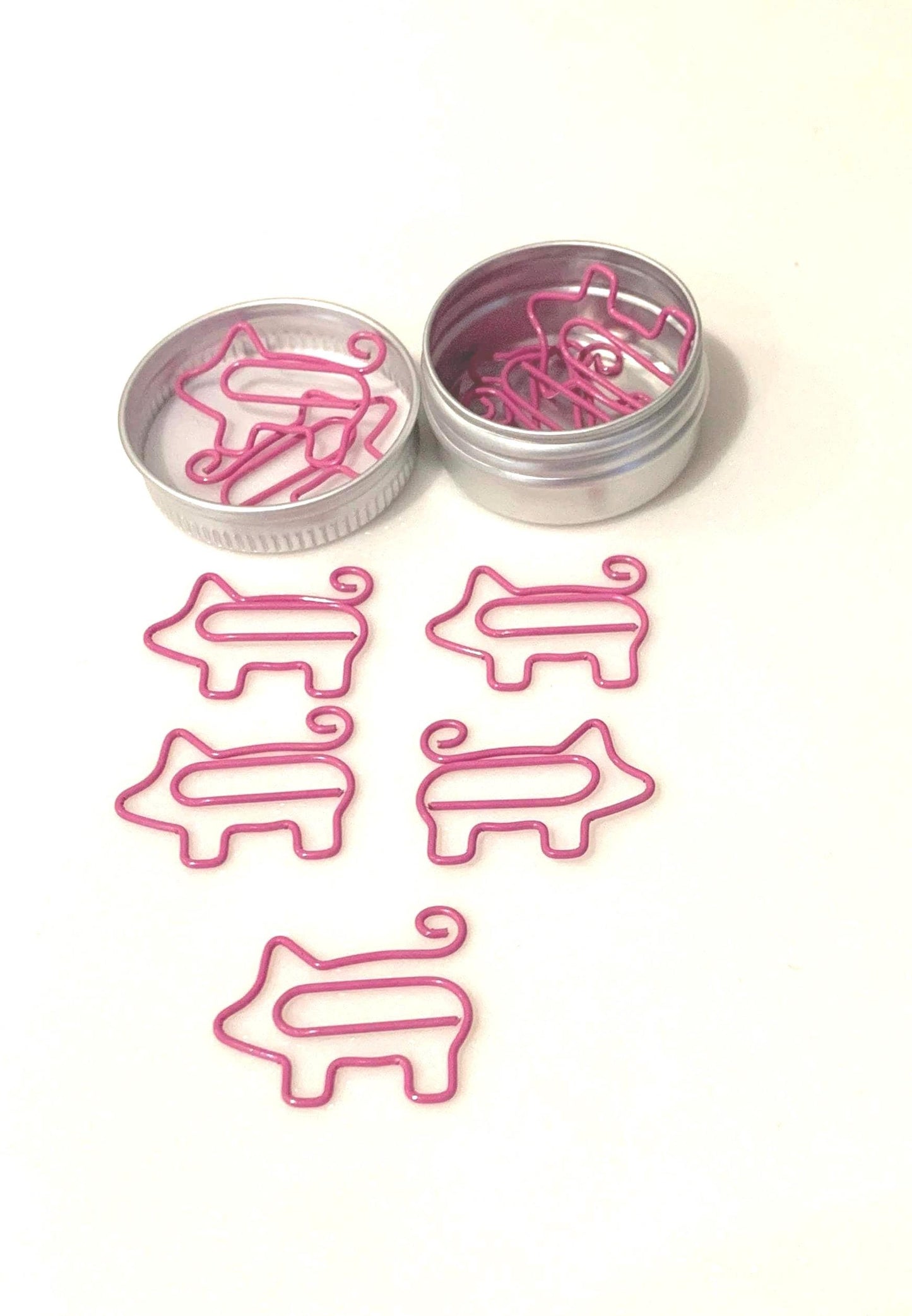 Pink pig Paperclips / cute pig stationery