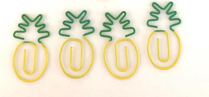 Pineapple Paperclips / Hawaii theme - cute Paperclips / stationery journal planner