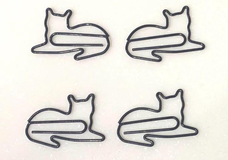 Black cat stationery Paperclips / stocking fillers / back to school / Journal planner accessories