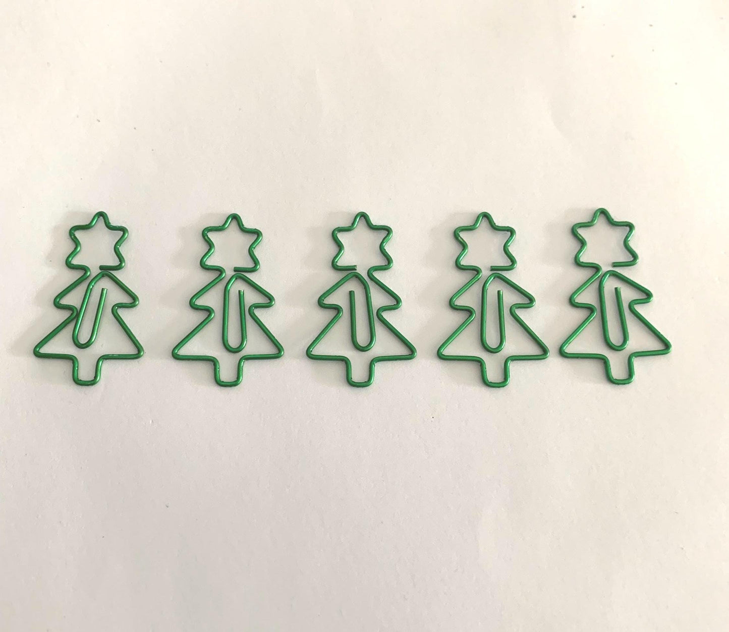 Christmas Tree Paperclips / Xmas stationery / cute Paperclips