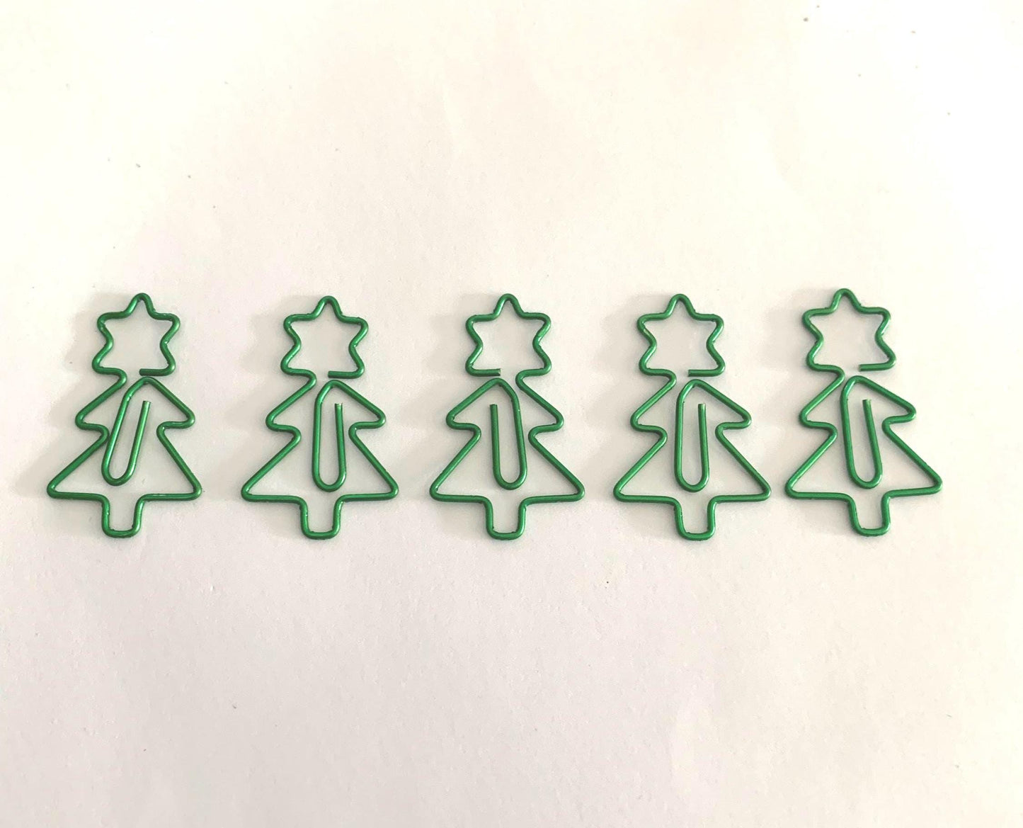 Christmas Tree Paperclips / Xmas stationery / cute Paperclips