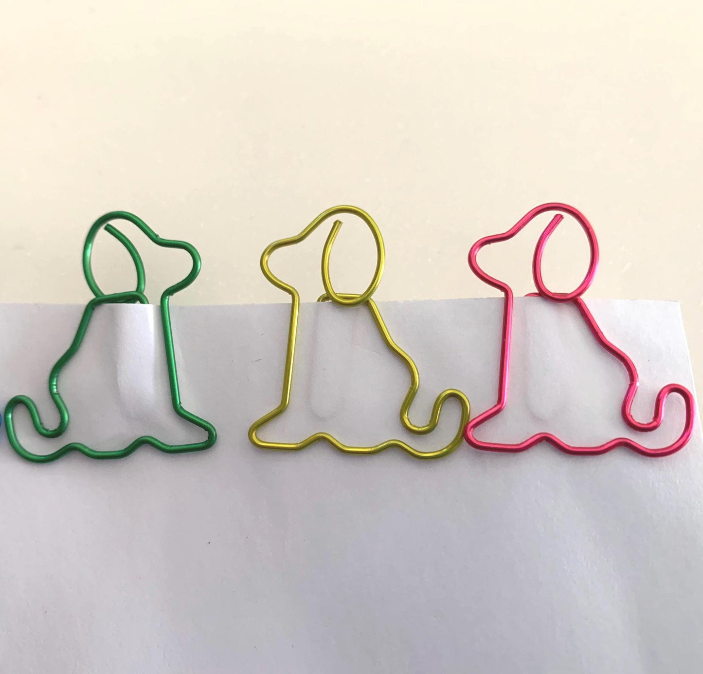 Multi coloured Puppy Paperclips - Animal stationery