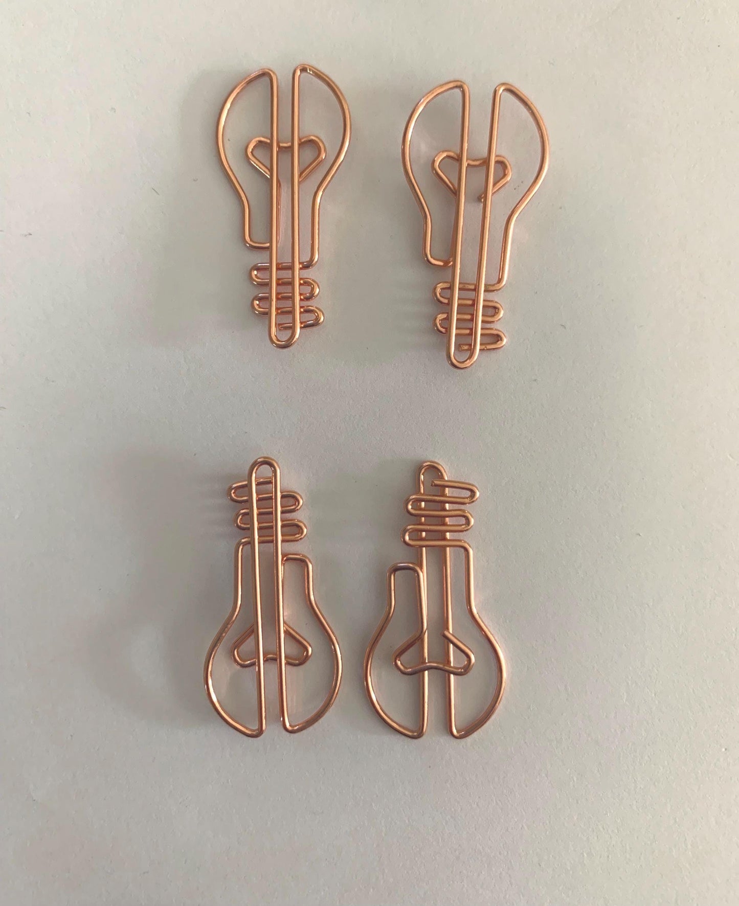 Rose gold lightbulb Paperclips
