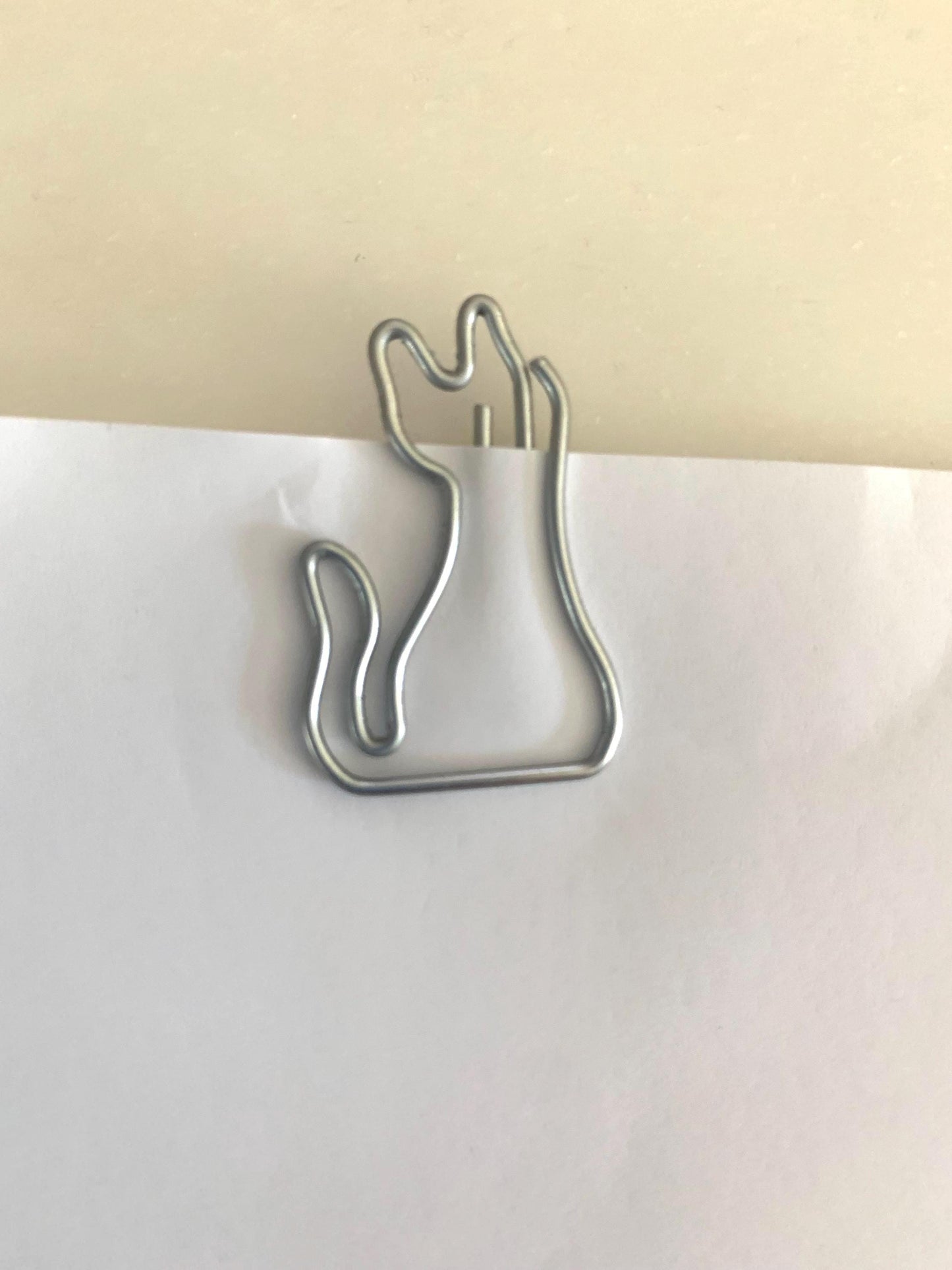 Silver cat stationery Paperclips