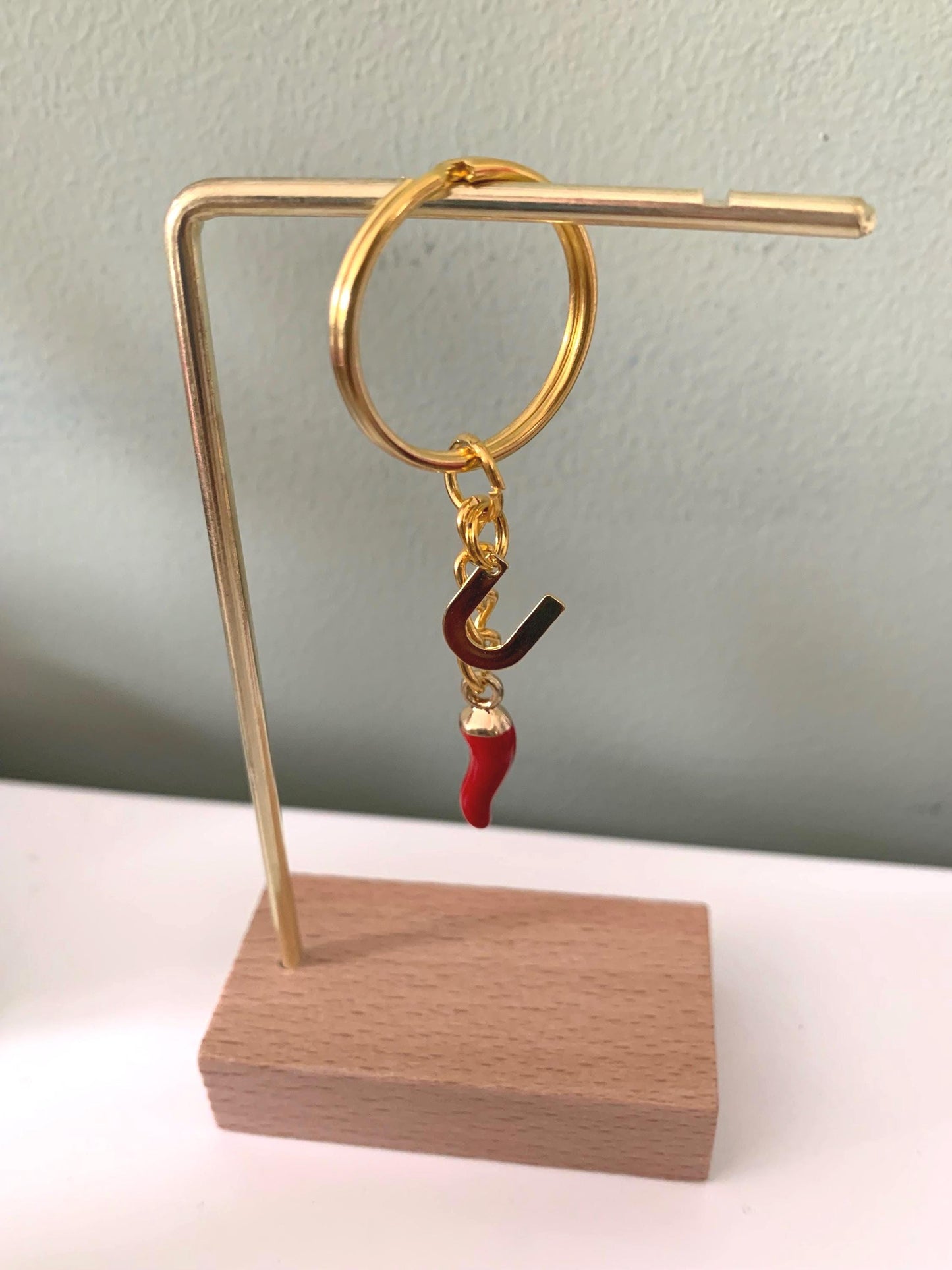 Red chilli pepper keyring