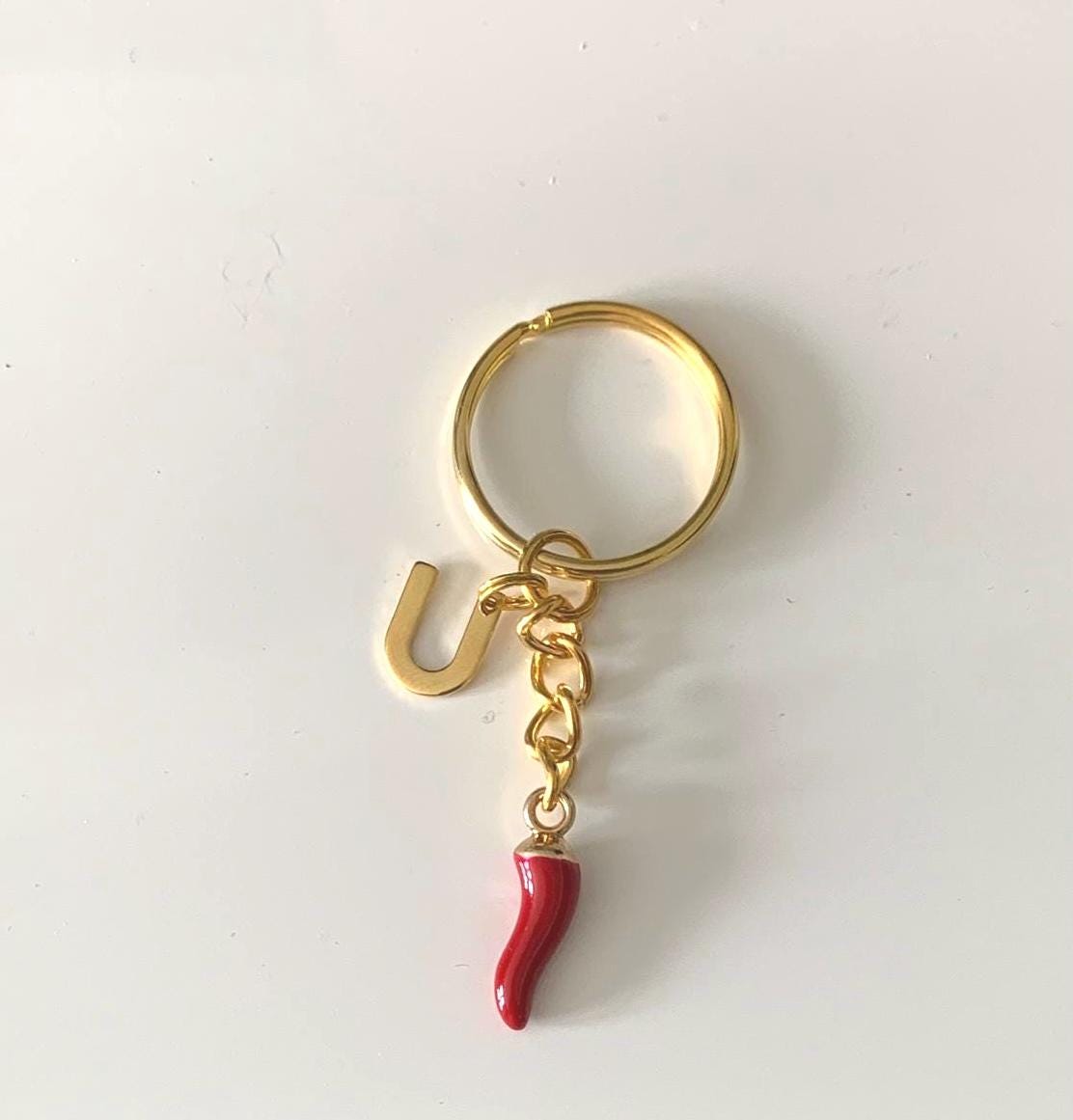 Red chilli pepper keyring