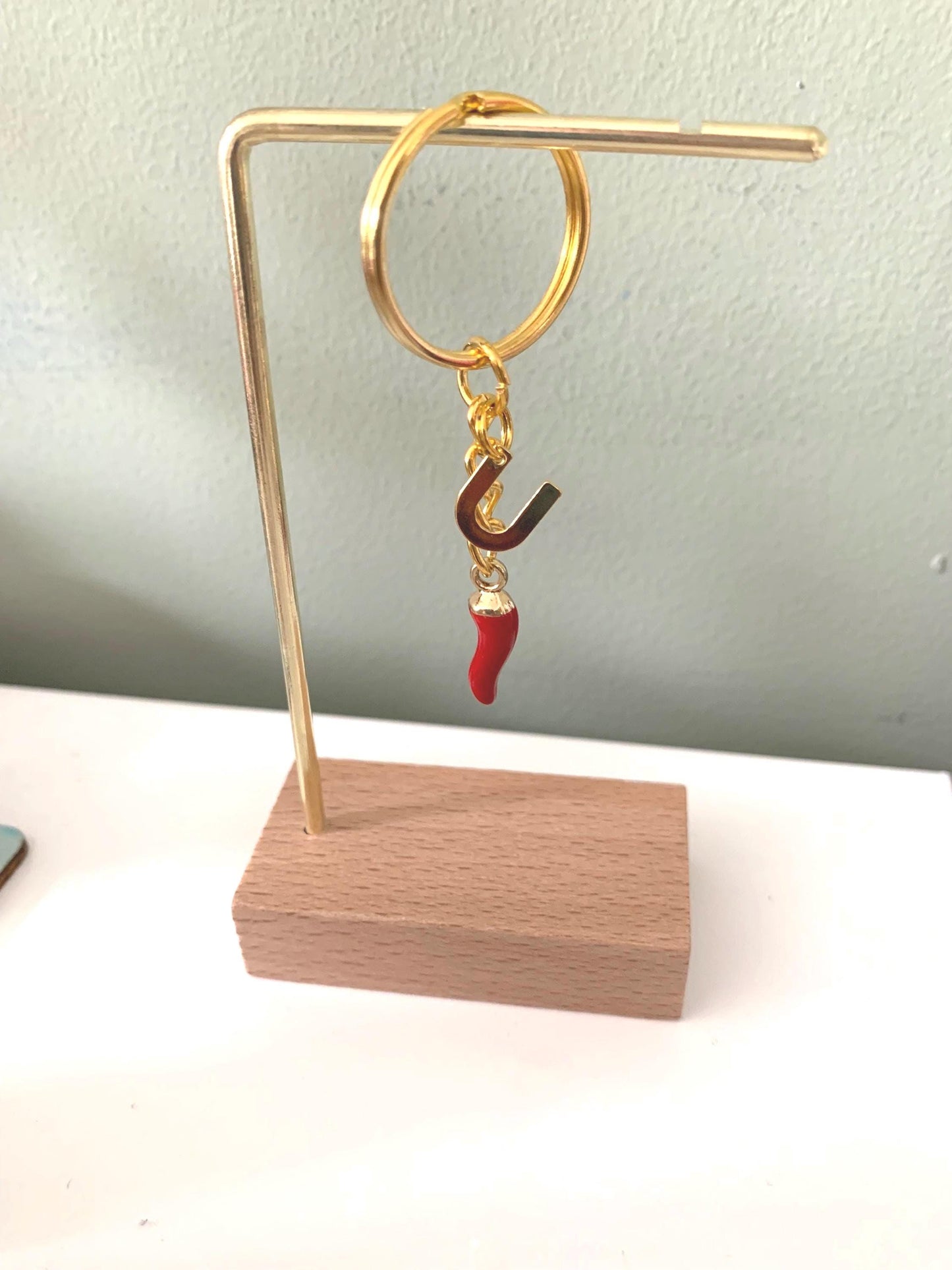 Red chilli pepper keyring