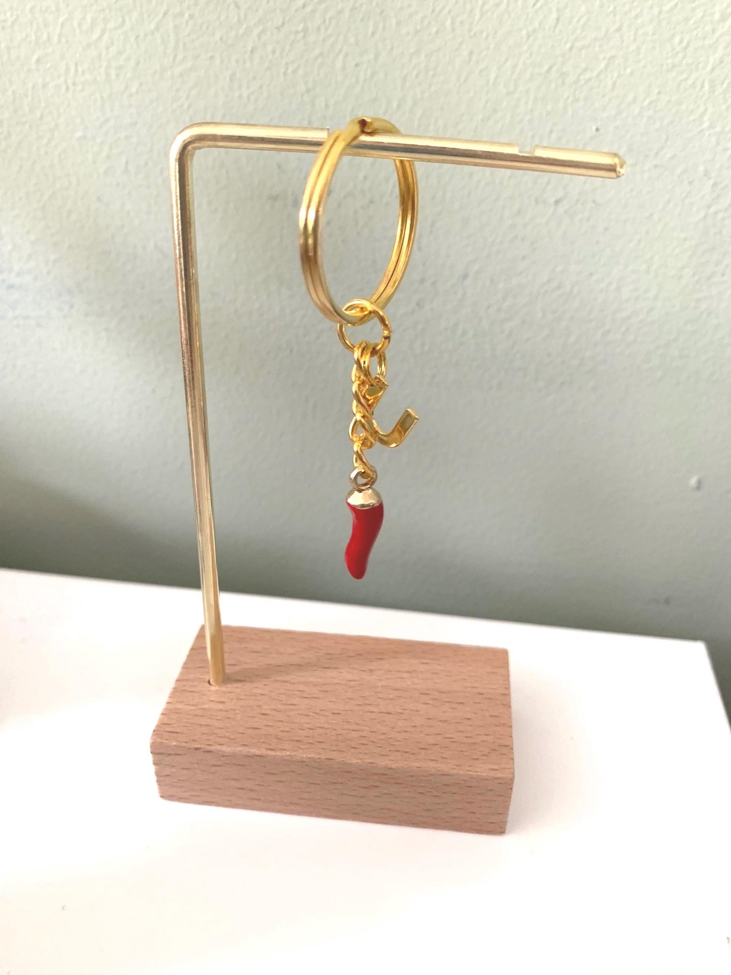 Red chilli pepper keyring