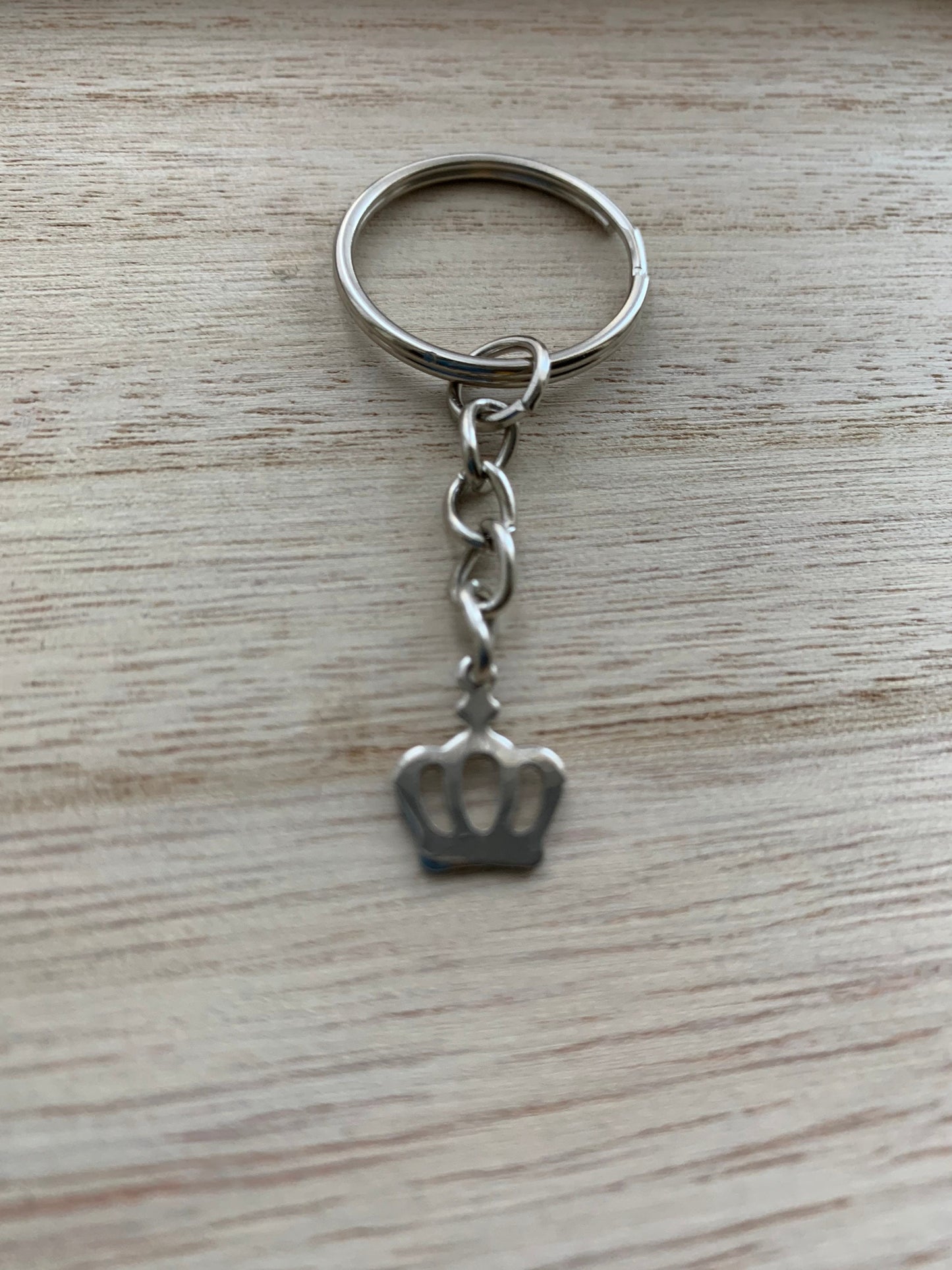 Personalised Silver Crown keyring / King keyring / royalty / Queen