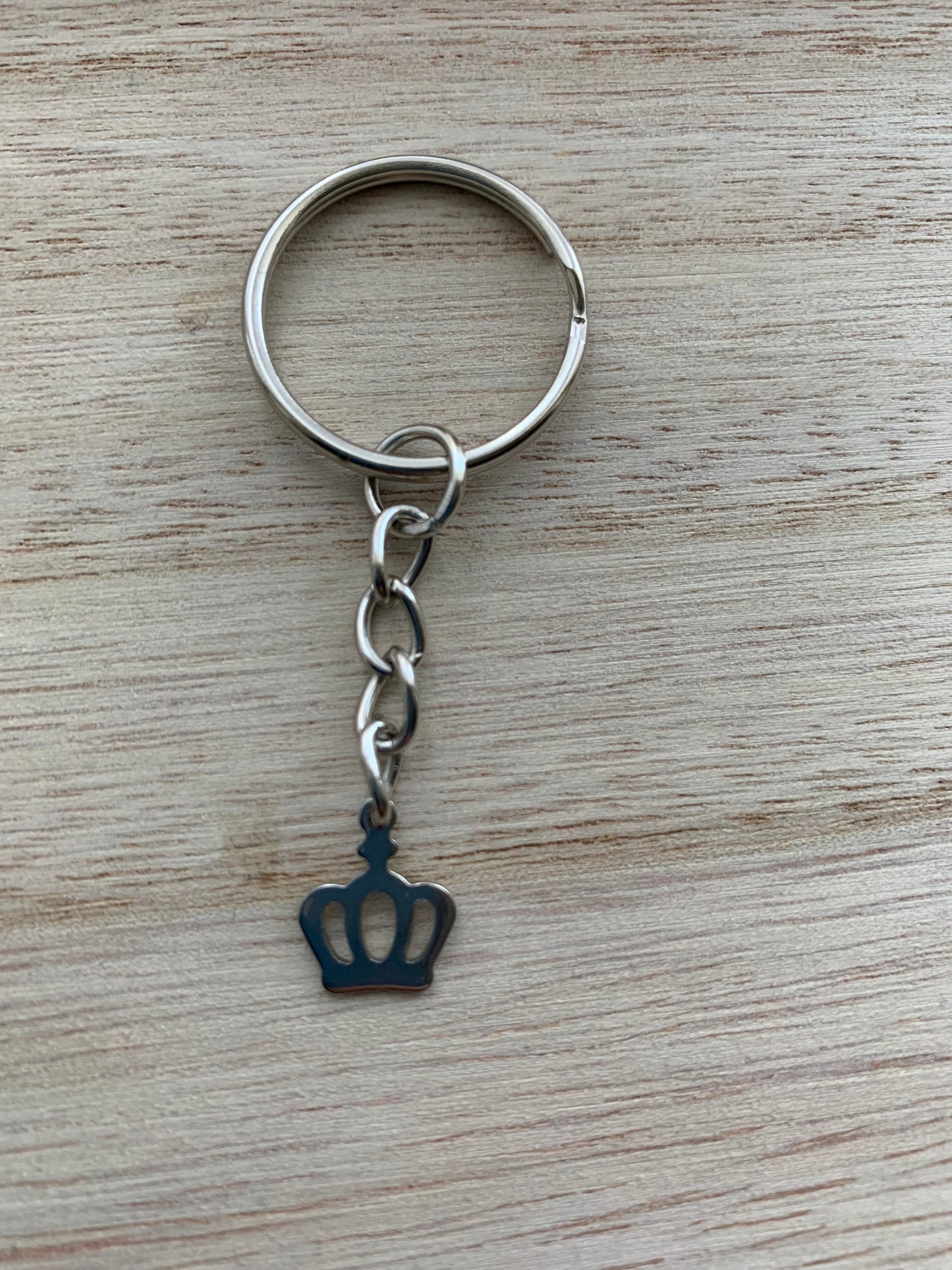 Personalised Silver Crown keyring / King keyring / royalty / Queen