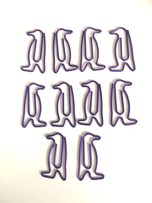 Penguin purple Paperclips / stationery / back to school / cute Paperclips