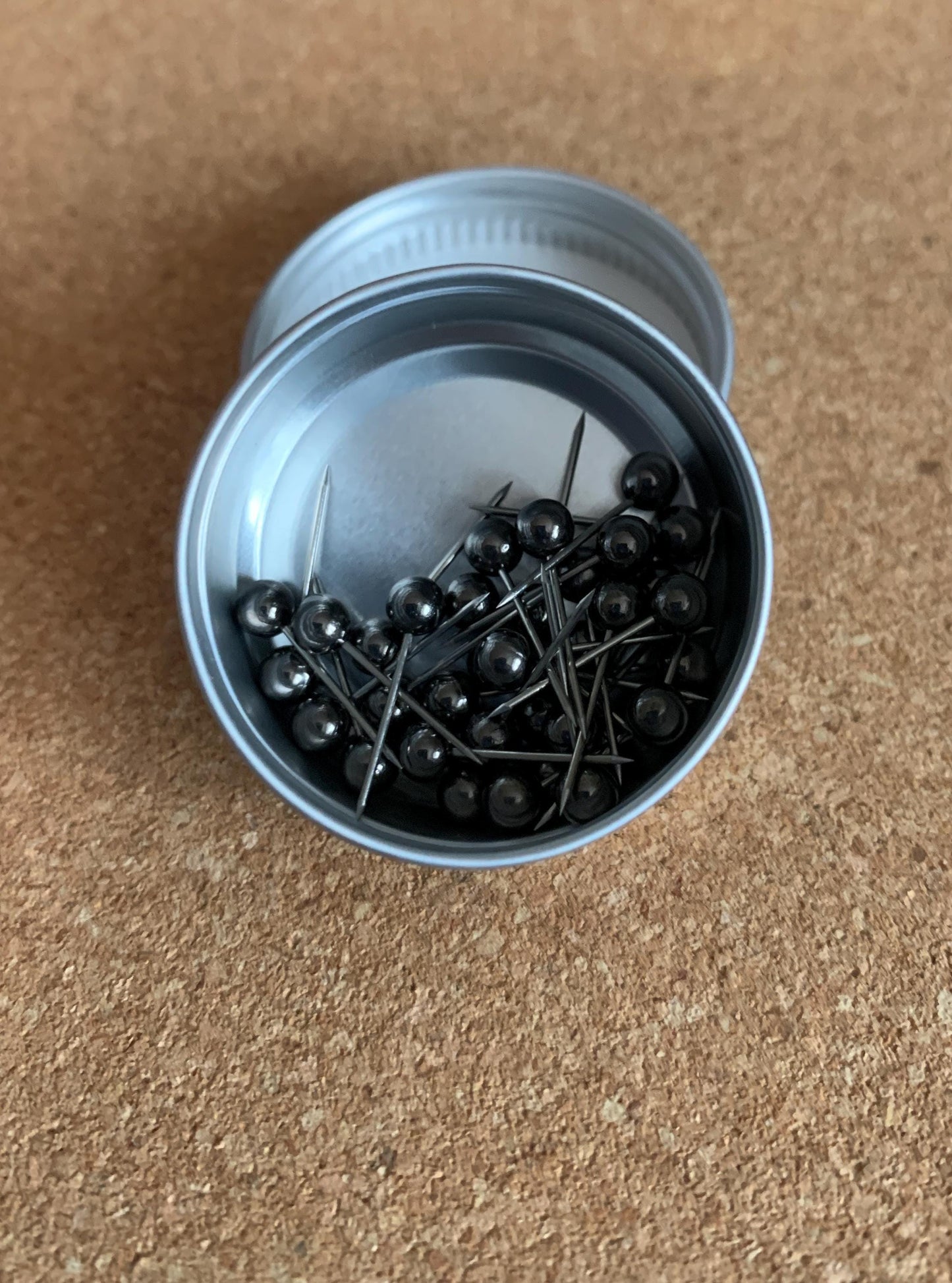 Gunmetal Ball Push Pins / cute corkboard pins / thumb tacks / drawing pins