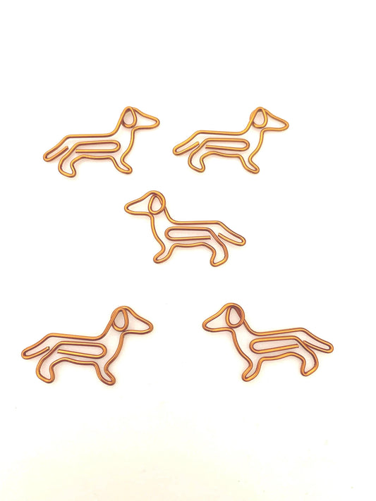 Sausage dog Paperclips - dachshund stationery - cute Paperclips