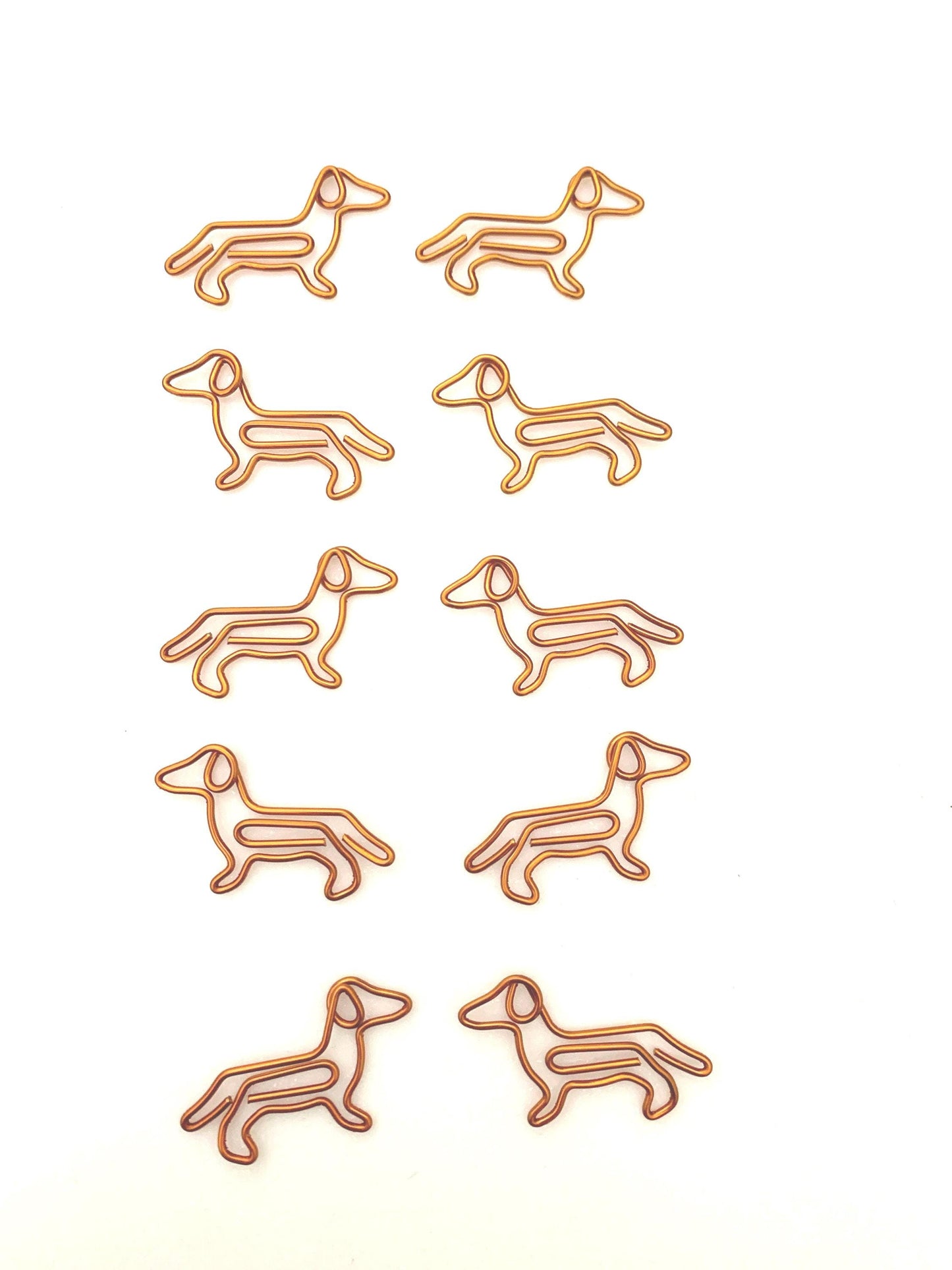 Sausage dog Paperclips - dachshund stationery - cute Paperclips