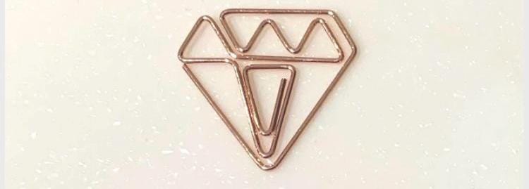 Diamond shape Paperclips stationery / stocking fillers  / back to school / cute Paperclips