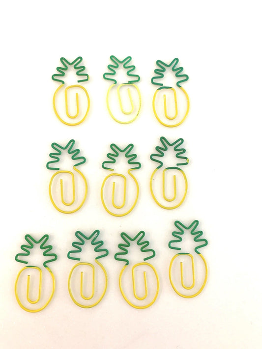 Pineapple Paperclips  / Hawaii theme - cute Paperclips / stationery journal planner