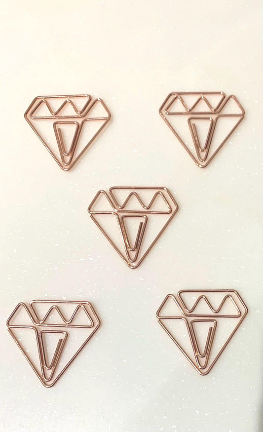 Diamond shape Paperclips stationery / stocking fillers  / back to school / cute Paperclips