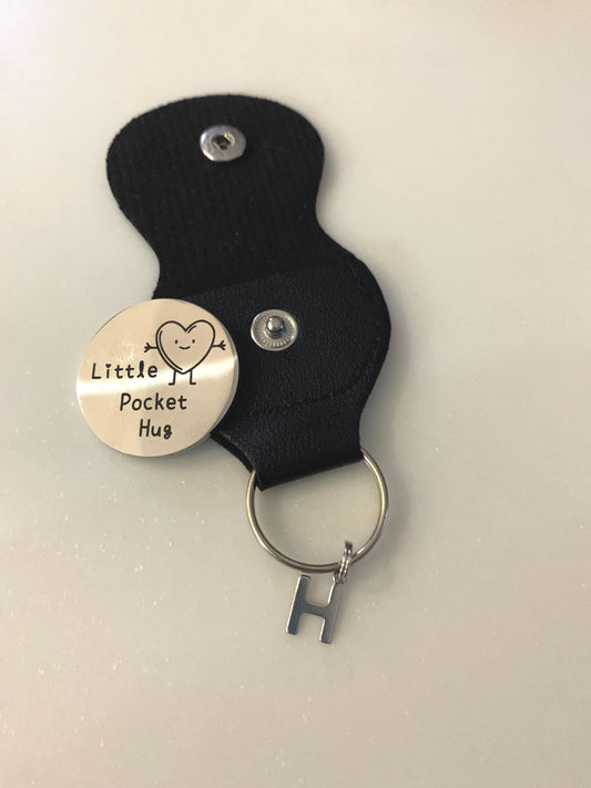 Personalised Little Pocket hug / cute pocket keyring / anxiety hug gift