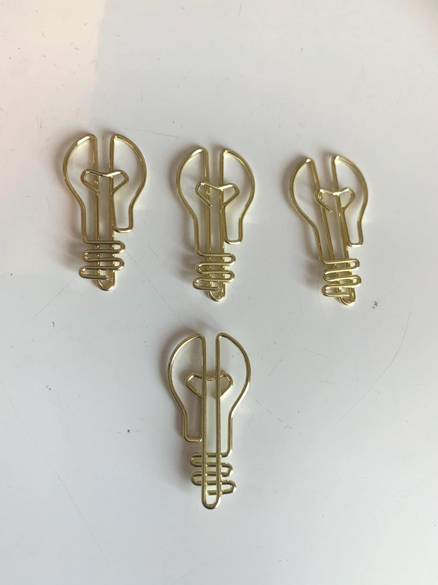 Gold lightbulb Paperclips / cute Paperclips