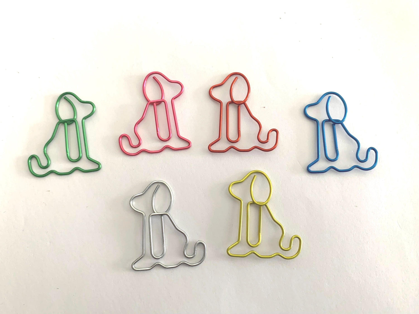 Multi coloured Puppy Paperclips - Animal stationery