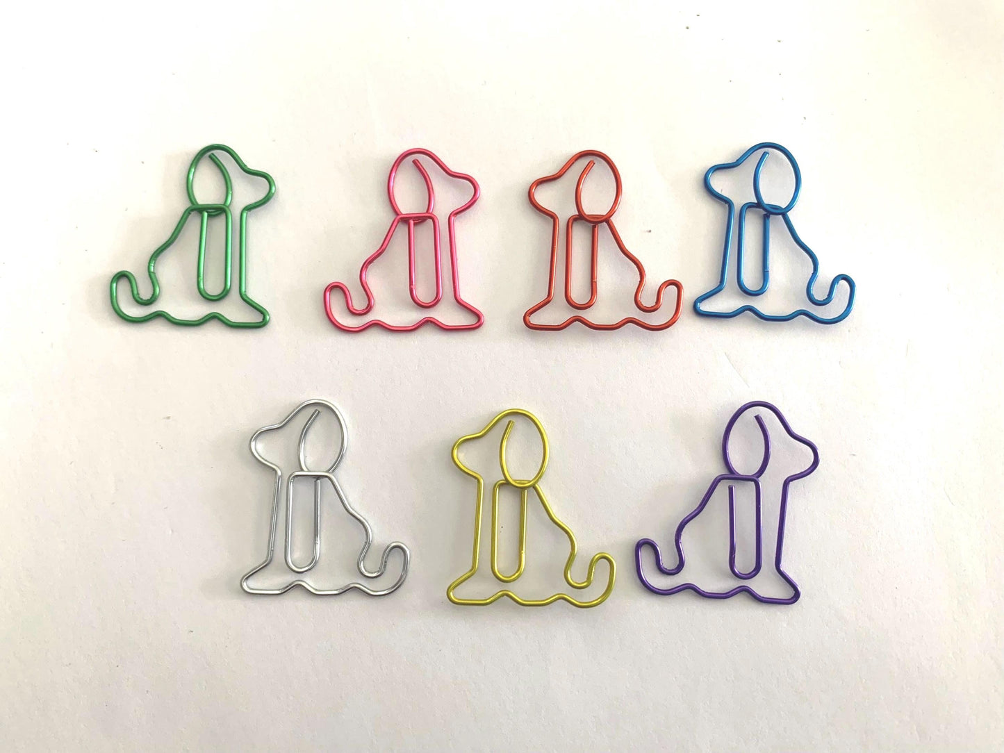 Multi coloured Puppy Paperclips - Animal stationery