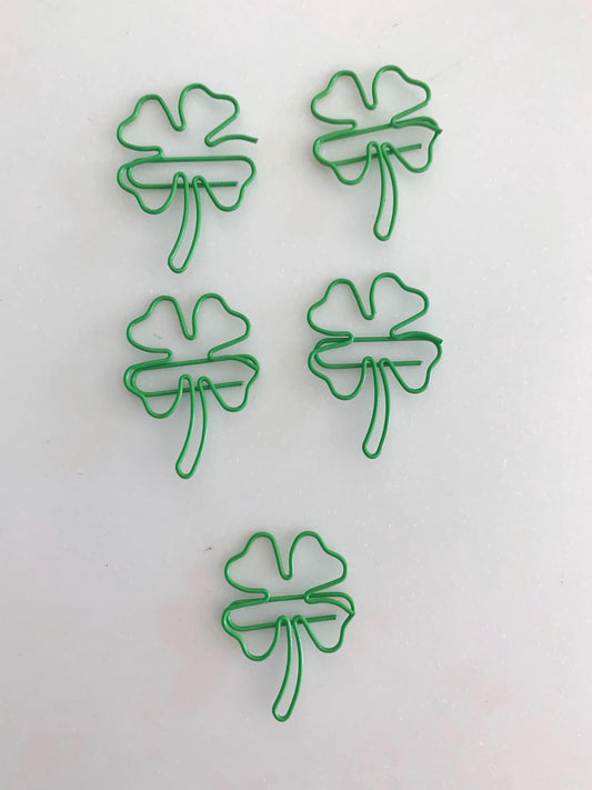 Shamrock Paperclips / 4 leaf clover